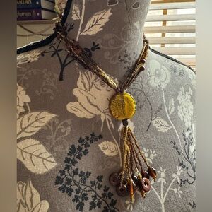 Vintage amber beaded necklace